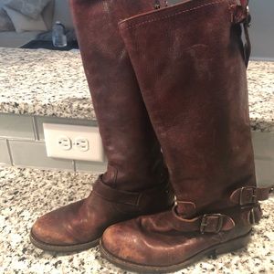Frye - Veronica tall back zip slouch boots